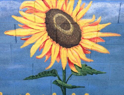 Painting the Sunflower Mural